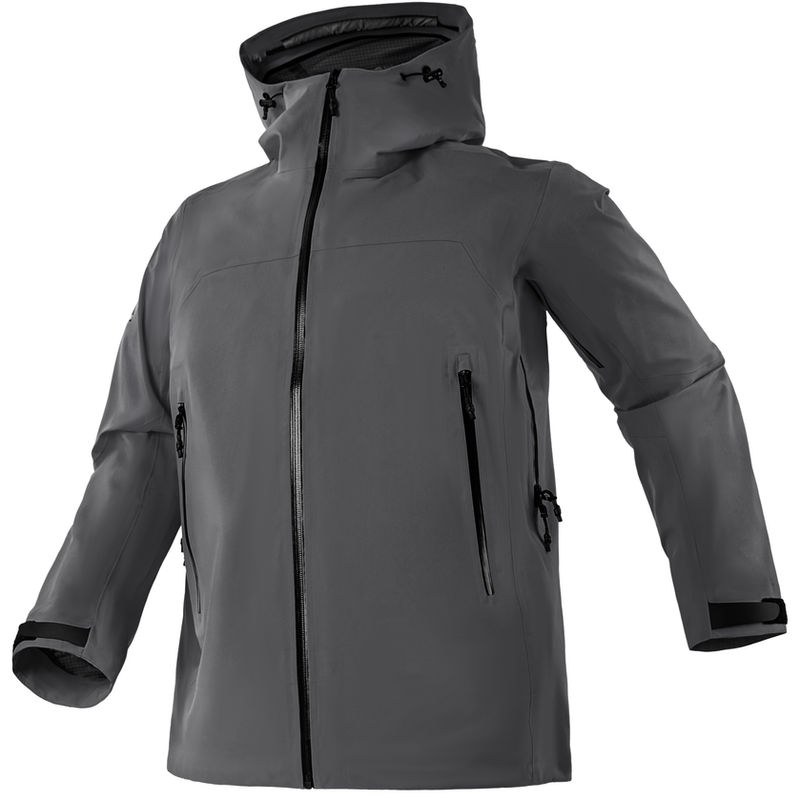 Gray waterproof shell jacket