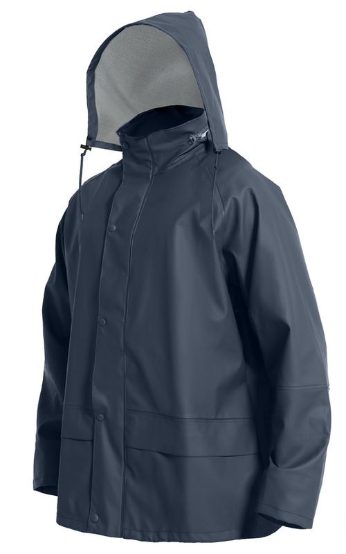 Navy waterproof rain jacket