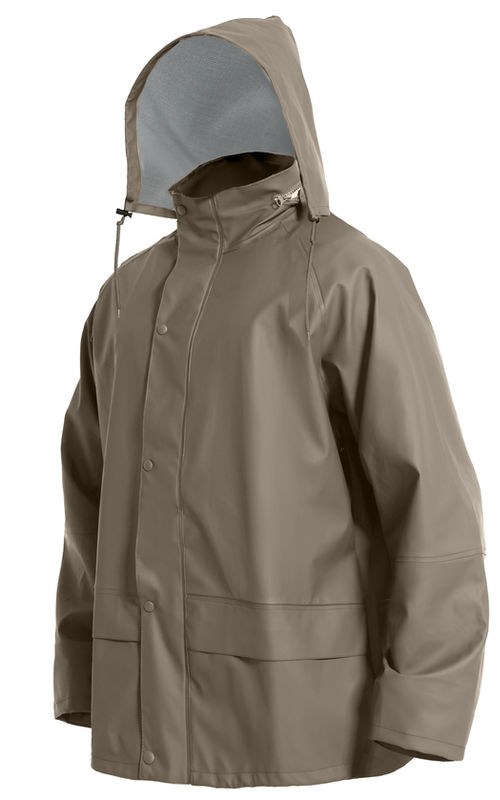 Taupe waterproof work jacket